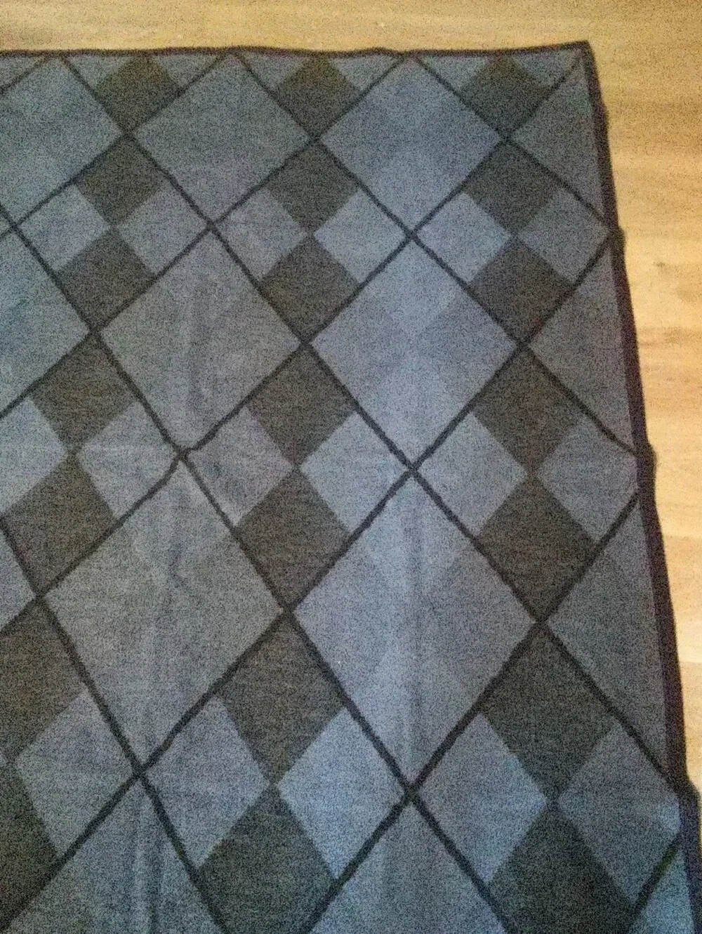 Biederlack Argyle Blues Blanket
